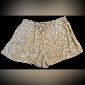 Just be me womens plus size 1X sleep shorts solid marbled grey elastic waistband